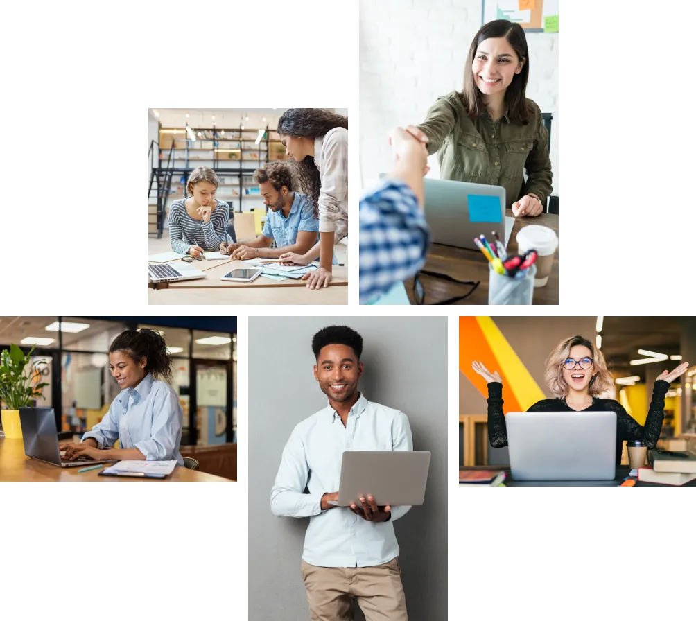 Various images that shows our people and what they do.